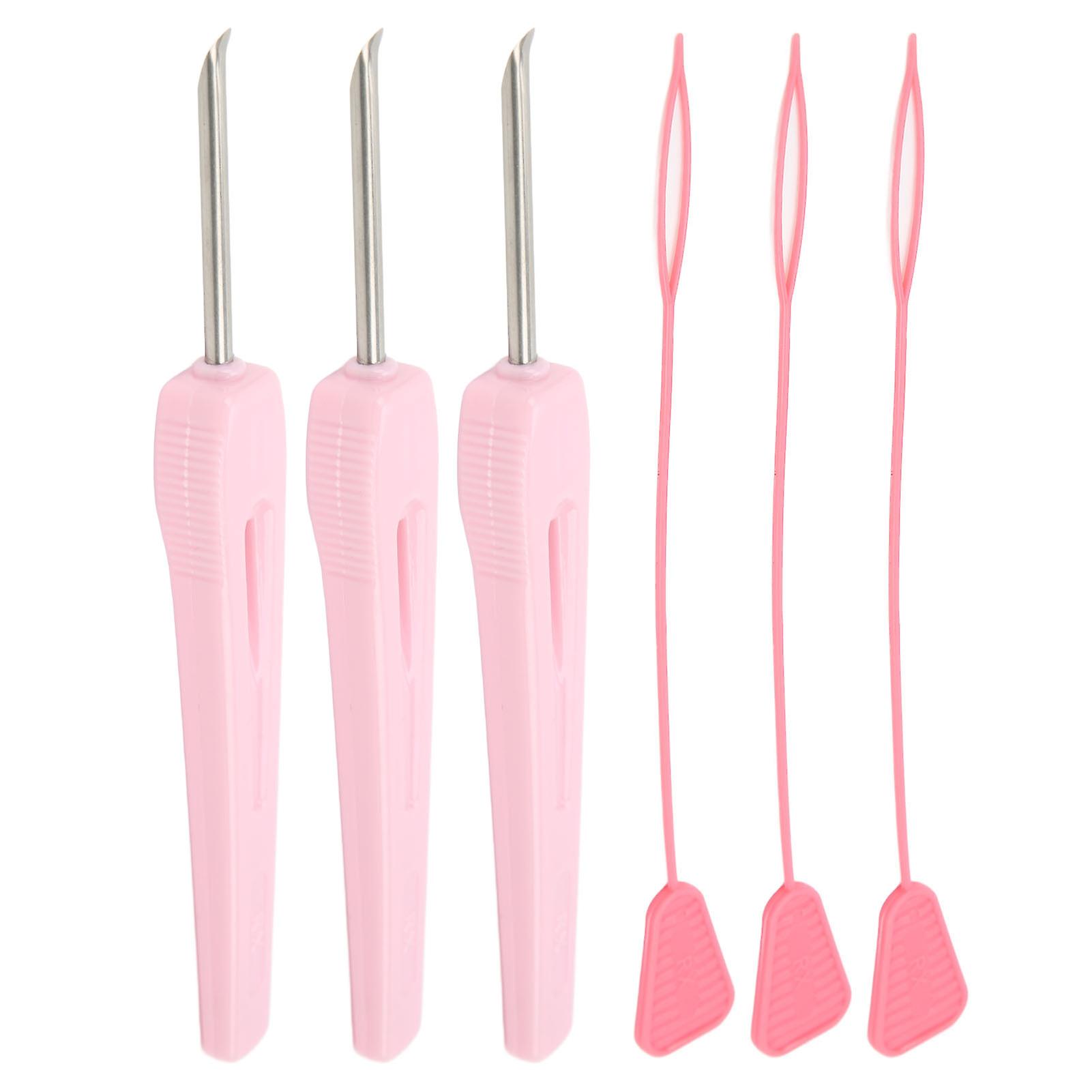 3Pcs Embroidery Needle Ergonomically Durable Easy Weaving Portable Needlework Supplies