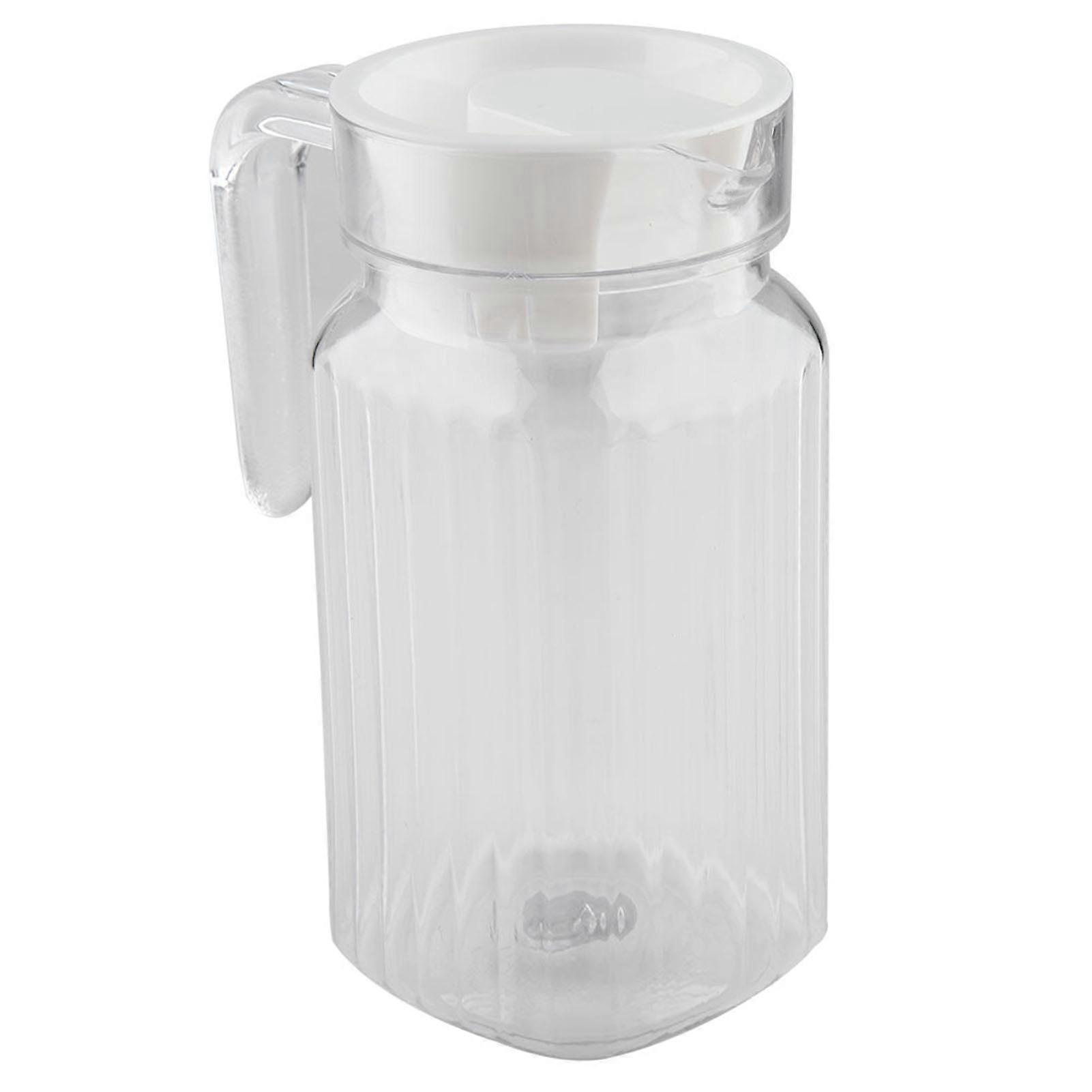 Striped Ice Cold Juice Jug - Premium Acrylic Transparent Bottle with Lid for Refreshing Drinks at Bar or Home(500ML)
