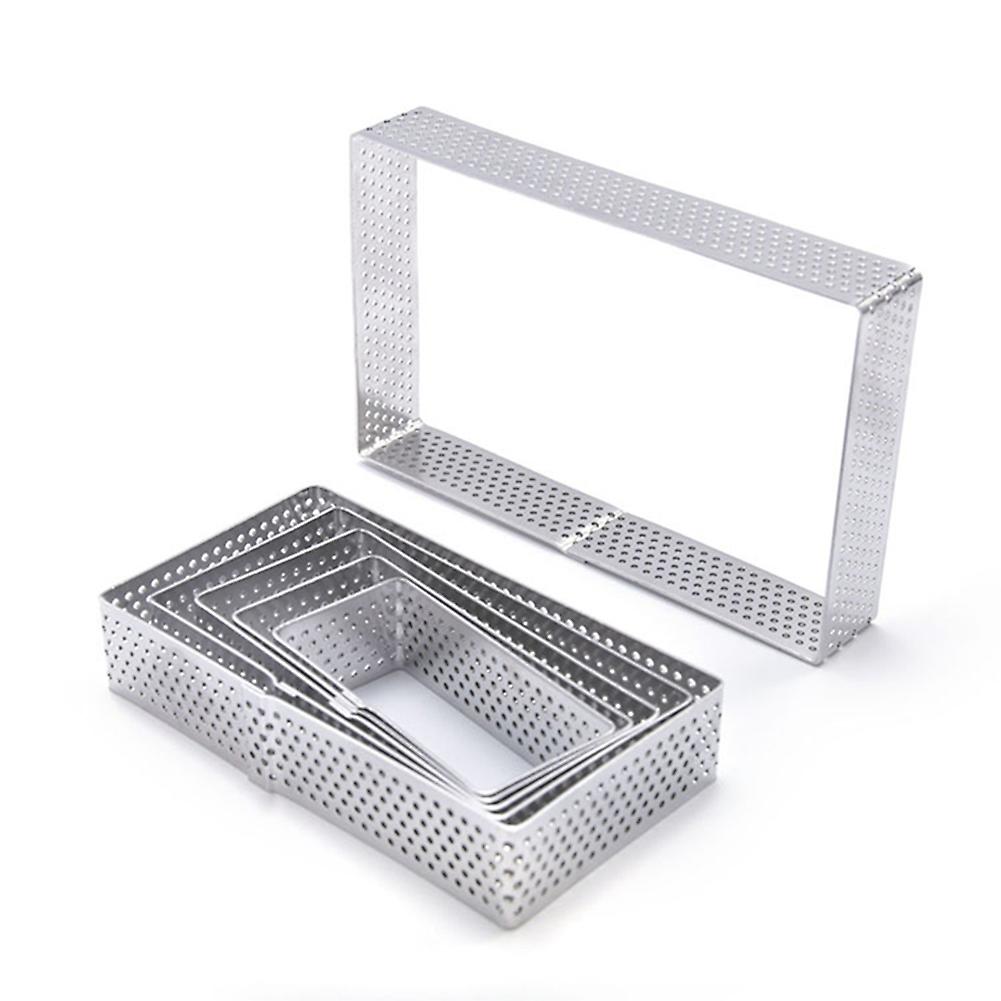 6stk Rustfrit stål Mousse Kagering Rund/Oval/Rektangelform Kageform Køkken Bageværktøj