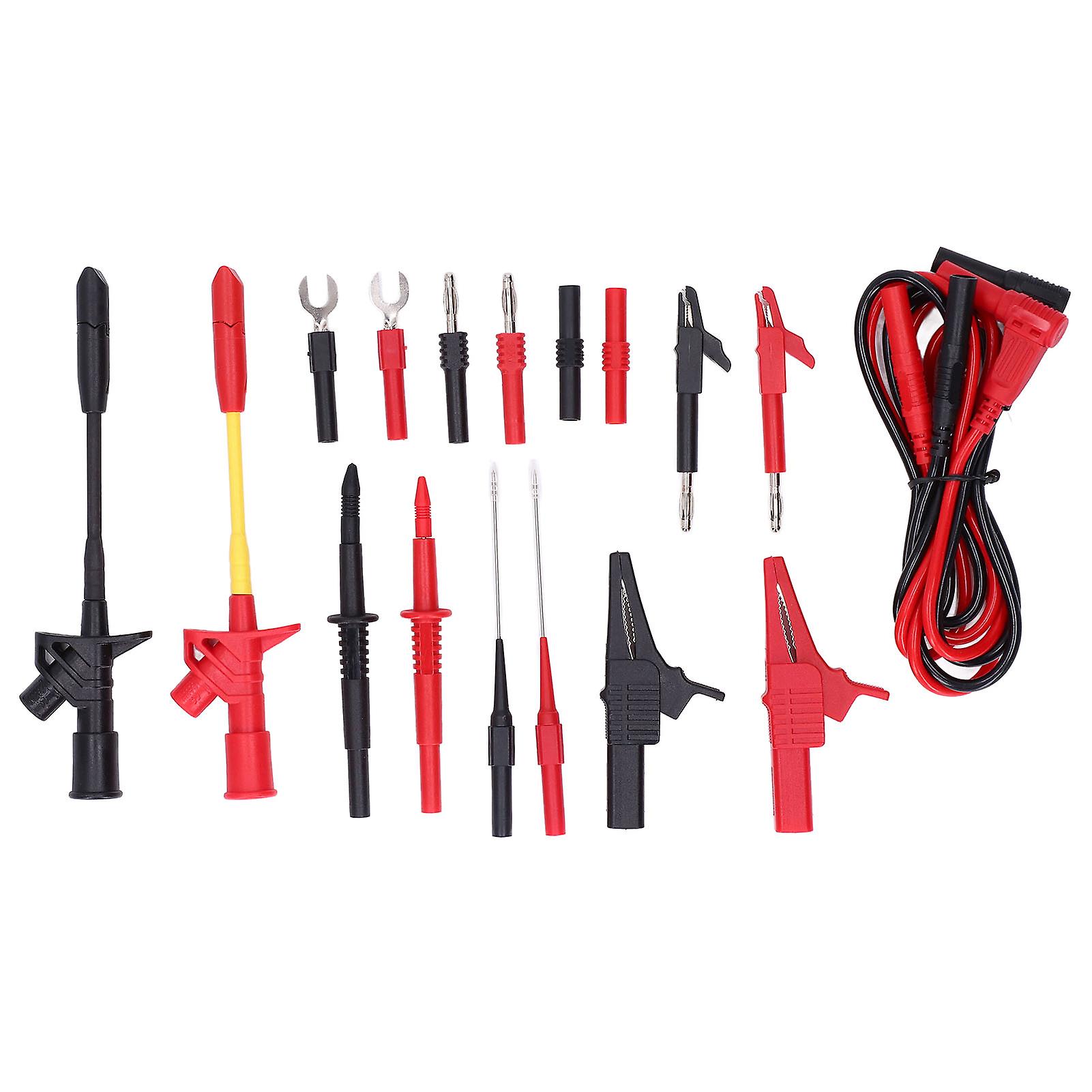Multi Meter Test Lead Crocodile Clip Banana Plug Piercing Probe Set Kit for Maintenance