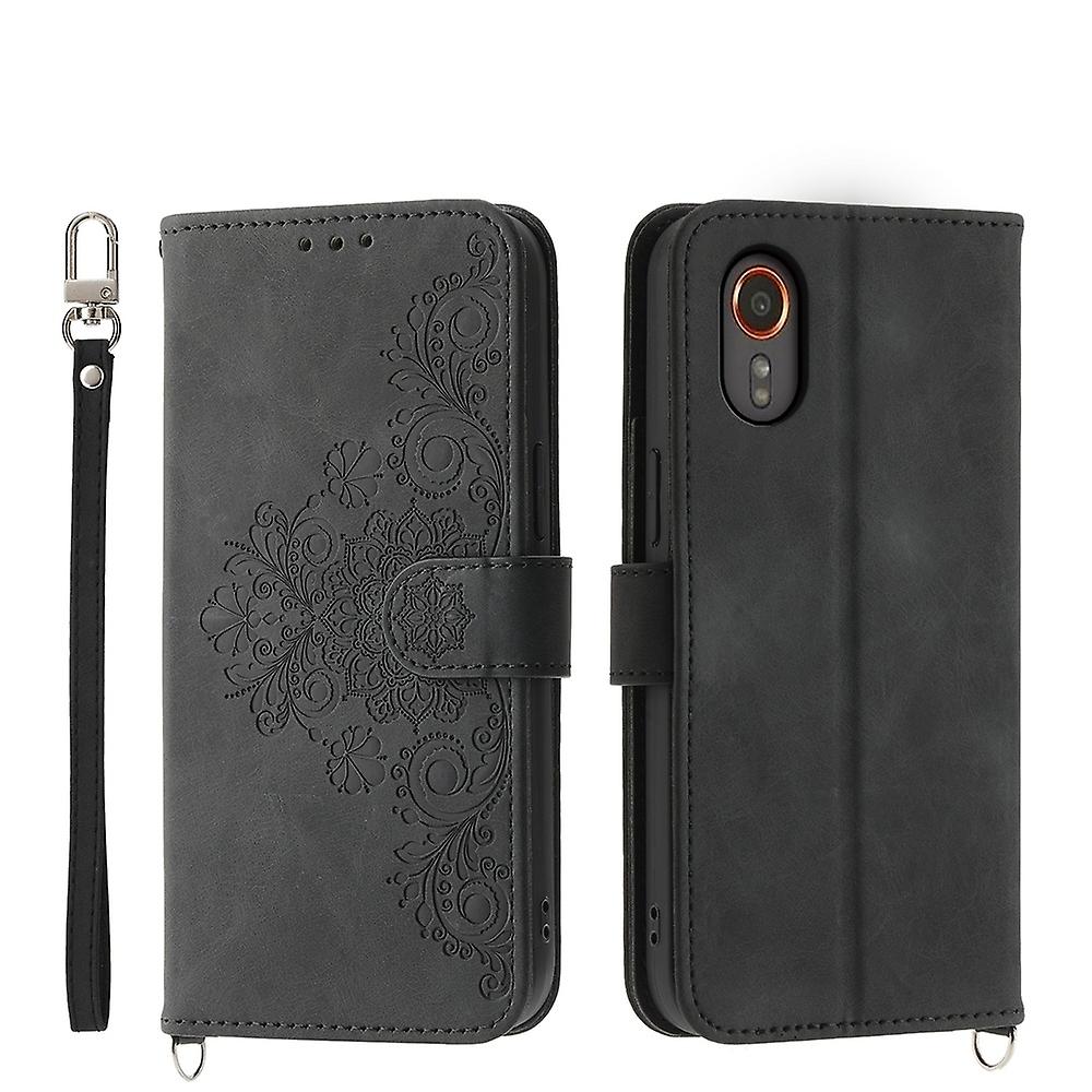 Embossed Leather Phone Case For Samsung Galaxy Xcover 7