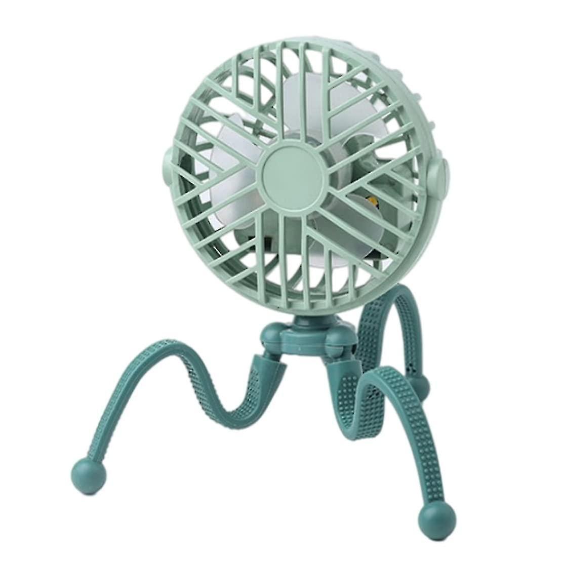 Mini Handheld Usb Fan With Flexible Stand (Green)