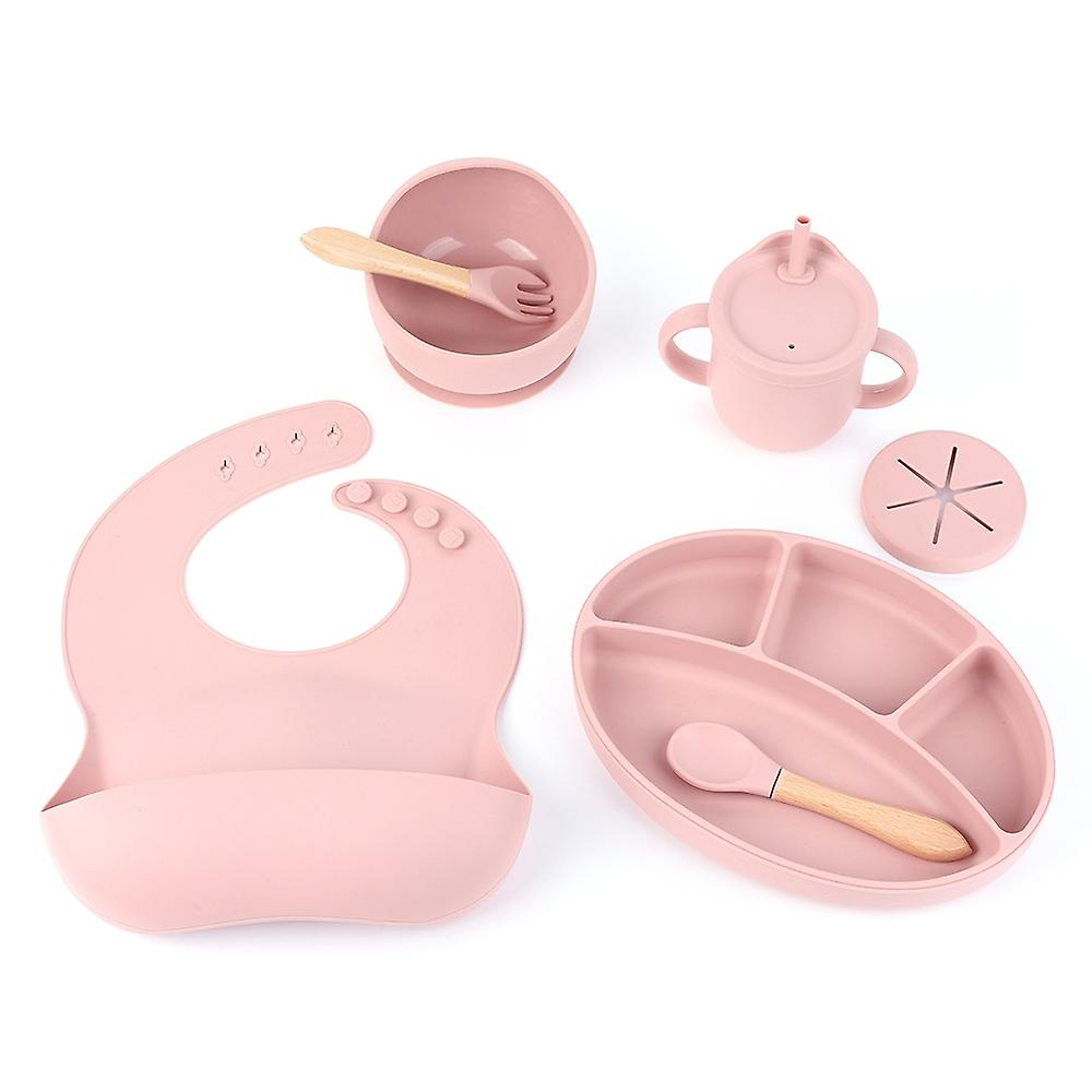 ZP0121 7Pcs Silicone Baby Feeding Set Toddler Self Feeding Dish Set (BPA Free / FDA Certificated) -