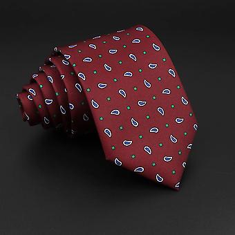 Novelty Men's Ties Formal 7cm Soft Silk Turkish Tie Floral Dots Formal Wedding Party Necktie Gravatas Casual Wear Accessories Gift