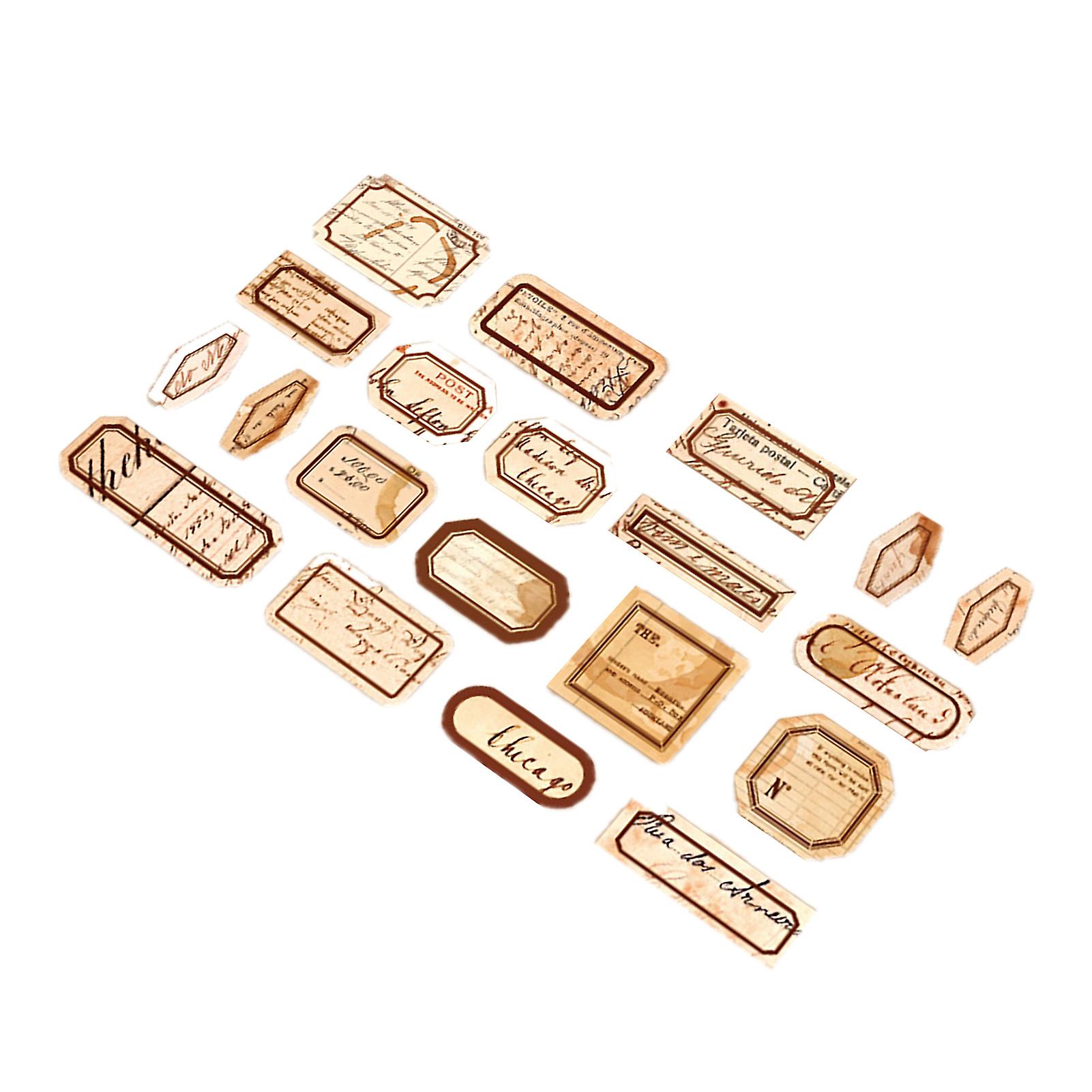 40Pcs Scrapbook Stickers DIY Easy Remove Cappuccino Style