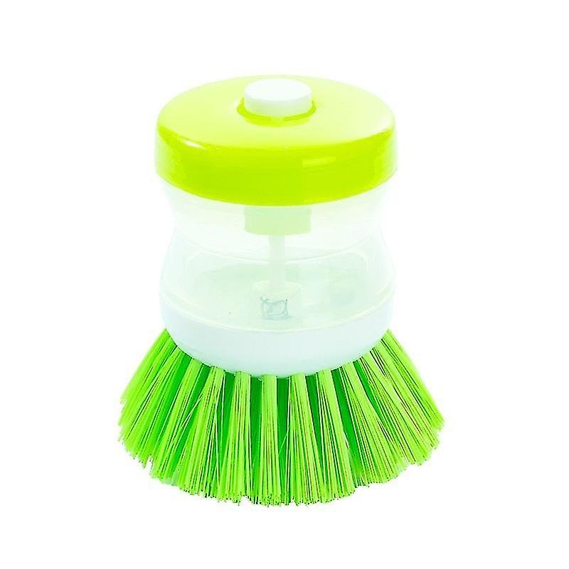 Palm Dish Brush with Storage Holder, Liquid Soap Dispenser, for Sink Flat Pan Cleaning, 1 Set(Random