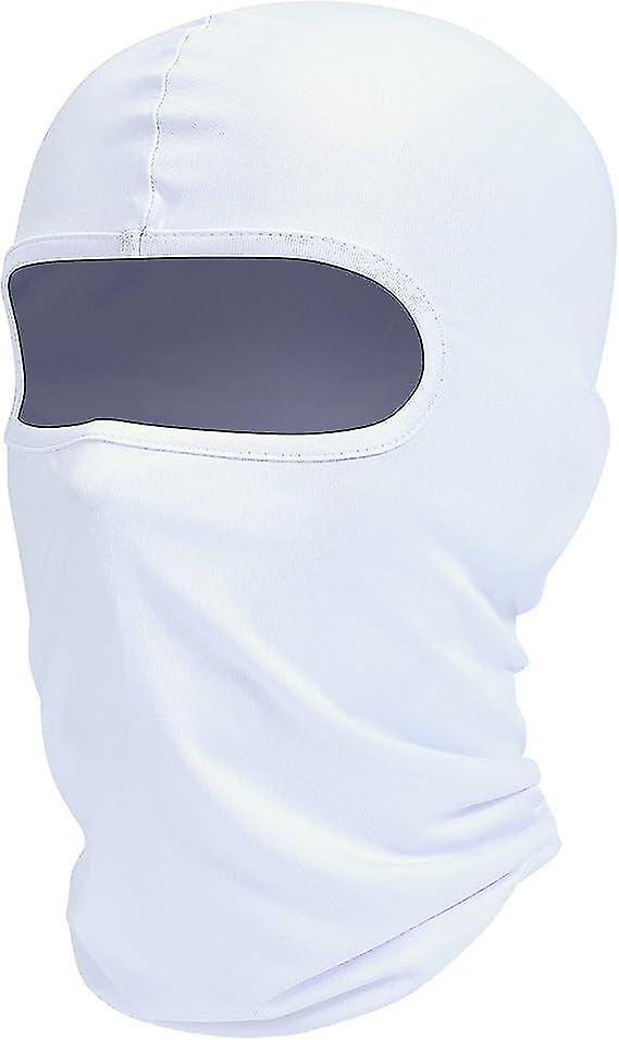 Ski mask balaclava, UV protection, motorcycle scarf, summer neck scarf, men and women, white