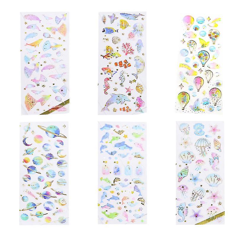 6pcs Scrapbook Stickers
