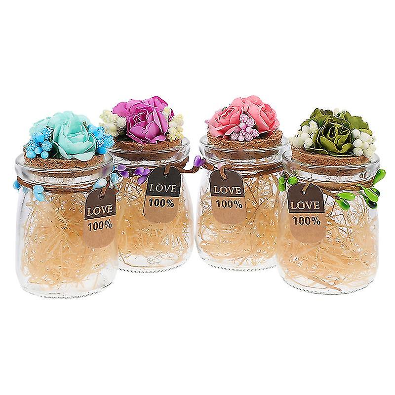 4pcs Forest Department Glass Candy Bottle