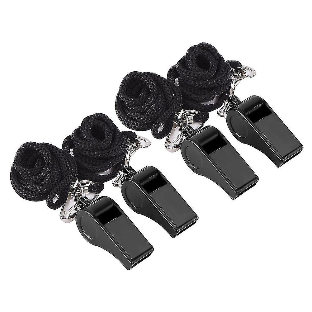 4 Pcs Whistles Lanyard Safety Whistle Referee Whistles Whistles Bulk Plastic Whistles-B4