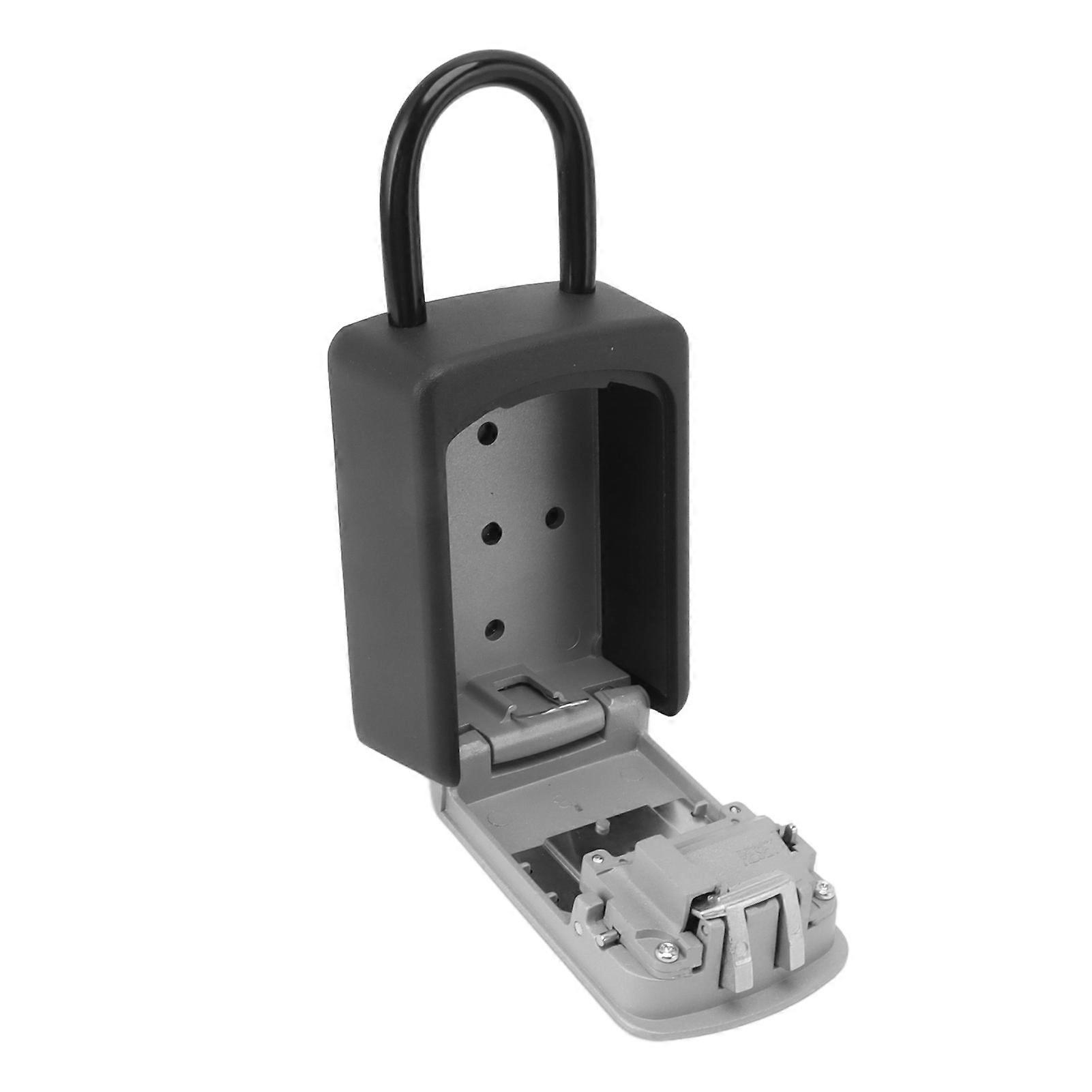 Key Lock Box Large Capacity Wall Mounted Resettable 4 Digit Key Storage Security Lockbox for House Keys