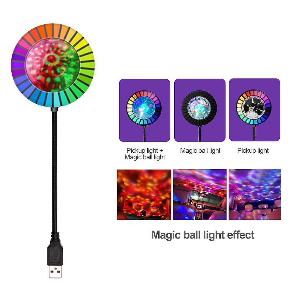 Auto Dak Ster Sfeer Licht Interieur Led App Controlled Ambient Projector USB Pickup Night Light Multicolor Rhythm Lamp