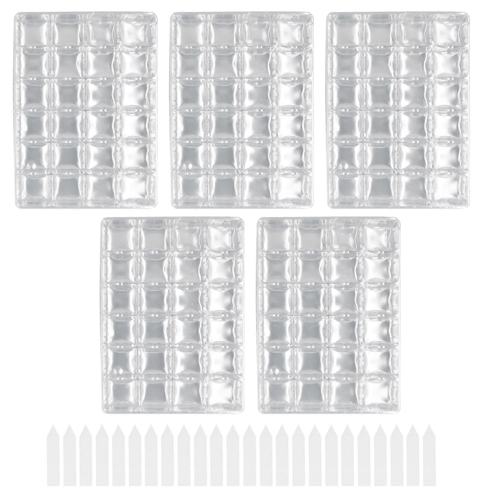 5st Fröstartbricka Plast Transparent Fröbricka för Suckulenter Grönsaker Växter FrönL