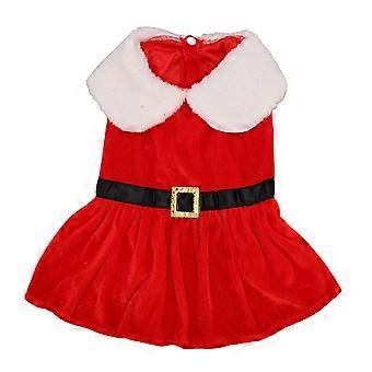 Santa Dog Christmas Dress Skin Friendly Breathable Elastic Pet Winter Clothes for Small Dogs Cats M