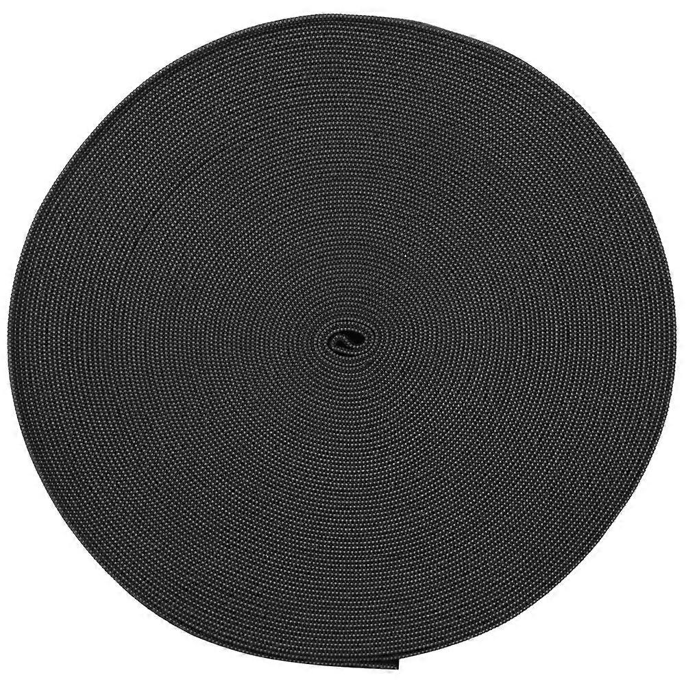 محبوك شريط مطاطي سميكة الخياطة التبعي مجموعة الحرفية لأصفاد الملابس الواقيةأسود 15 مم العرض