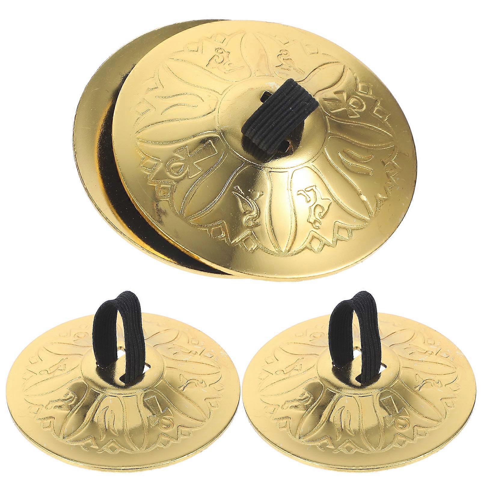 2 Pairs Belly Dancing Cymbals Creative Finger Cymbals Musical Instrument for Kids