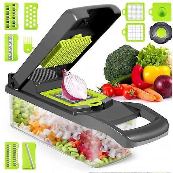 Vegetable cutter - Multifunctional Vegetable chopper Mandolin gray   -Sy