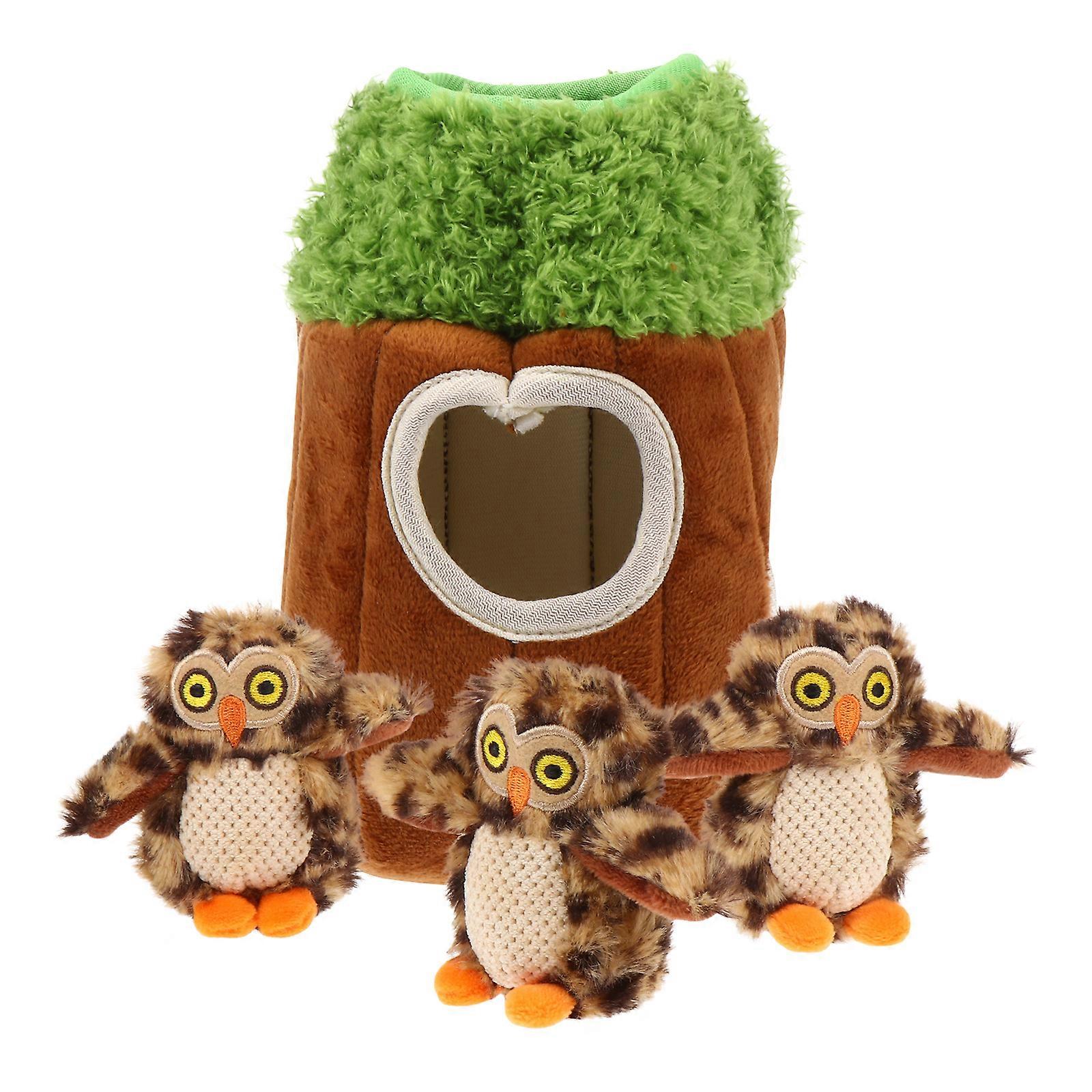 4Pcs Squeaky Plush Dog Toy Chewing Plaything Hide and Seek Activity for Dogs