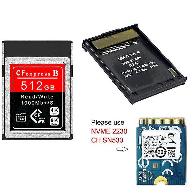 Nku CFexpress Type B Card to NVME M.2 2230 SSD Adapter SN530 BG3 DIY Kits
