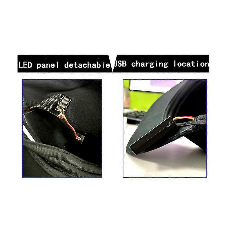 LED Hats, Mobile APP Control Cap Light Up Programmed Display Message ...