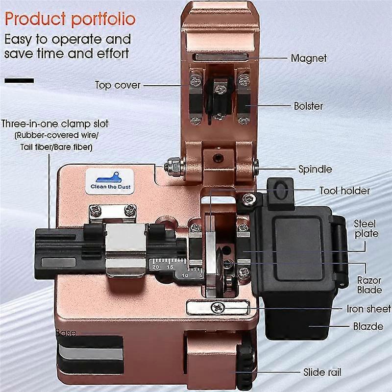 -X2 High Precision Fiber Cleaver with Waste Fiber Box,FTTH Fiber Optic Cold Connection Hot Melt Ca