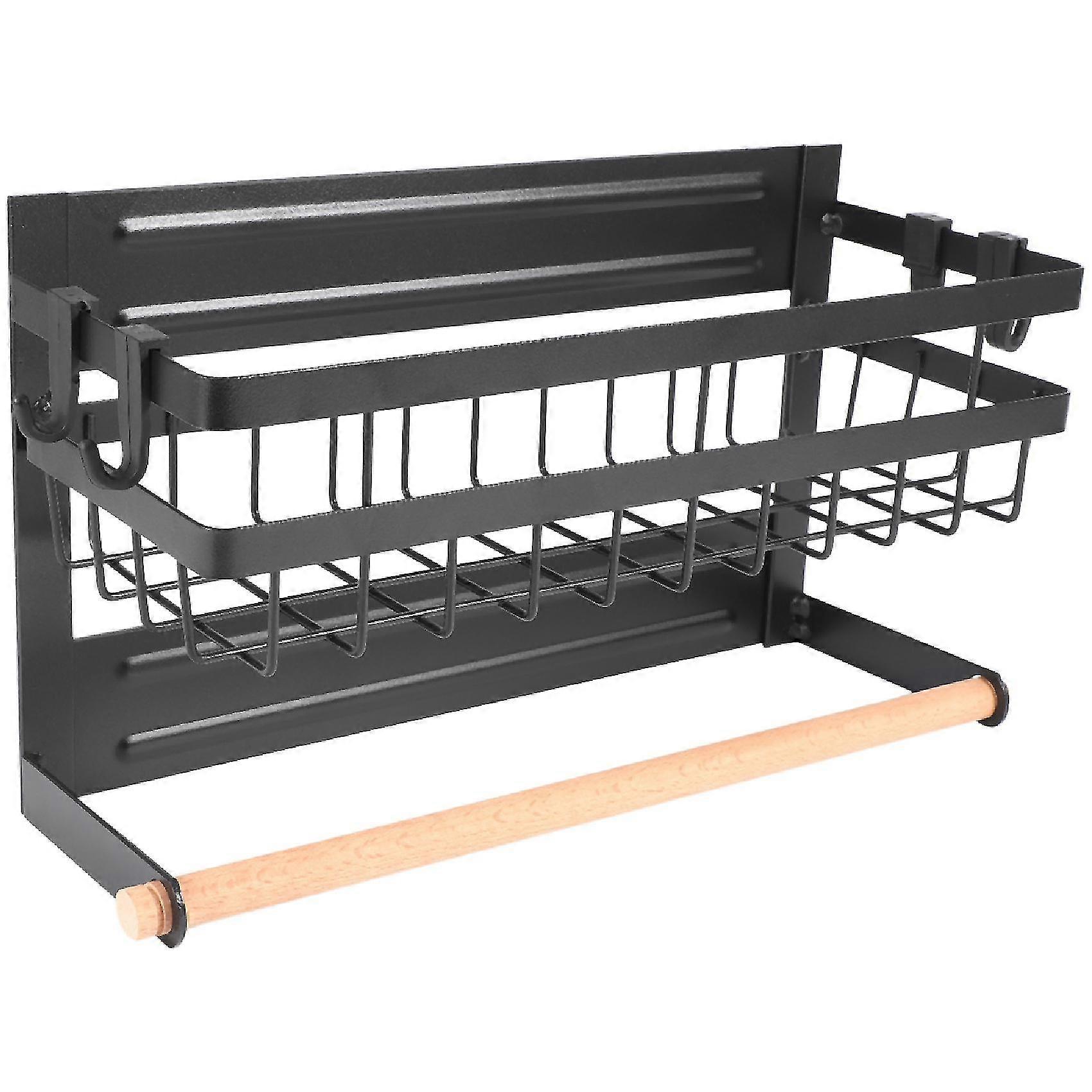 Magnetic Paper Towel Holder Refrigerator Magnetic Paper Towel Holder Spice Shelf Storage Organizer