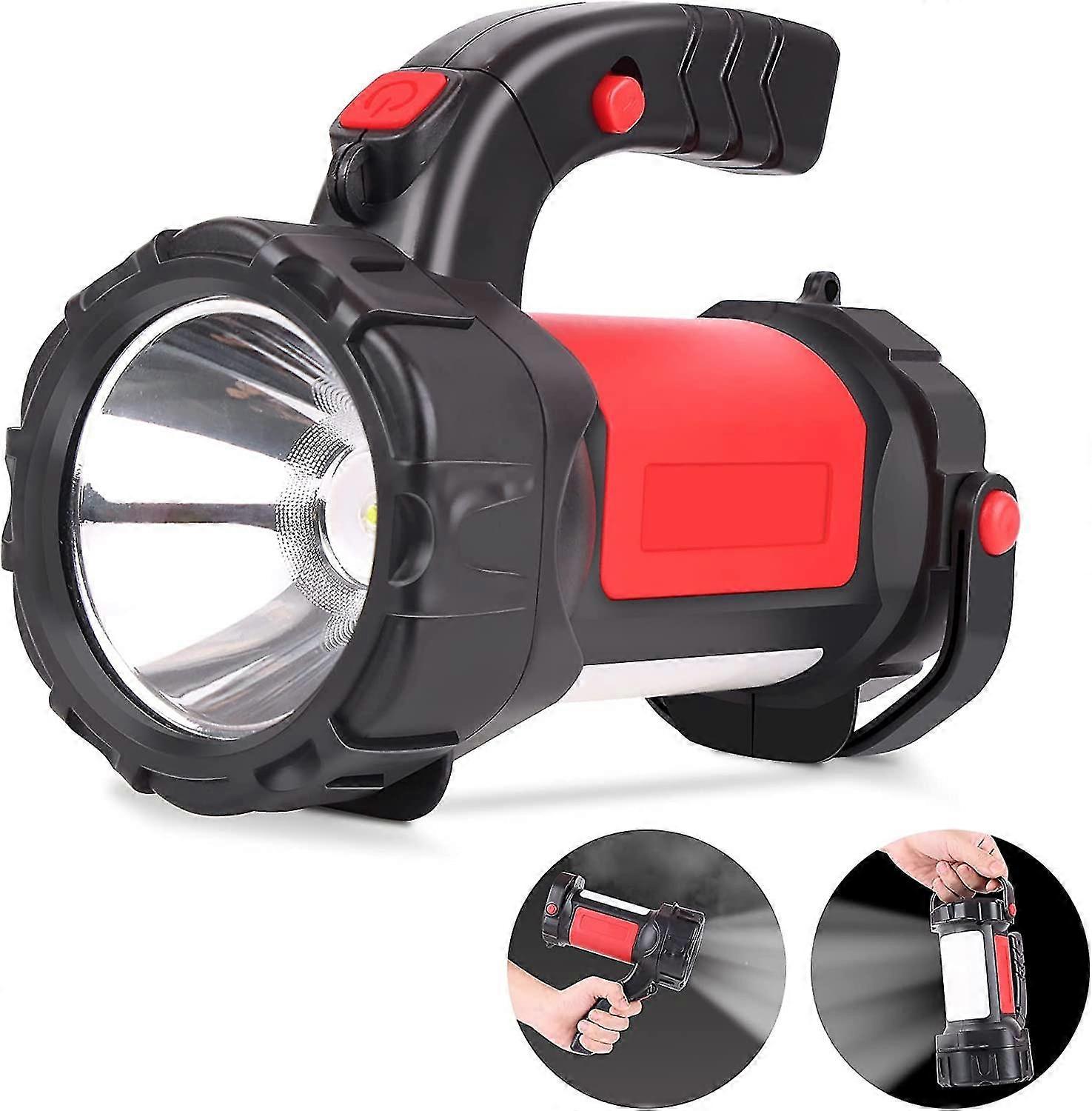 Rechargeable Led Handheld Flashlight High Lumen 20000mah Red