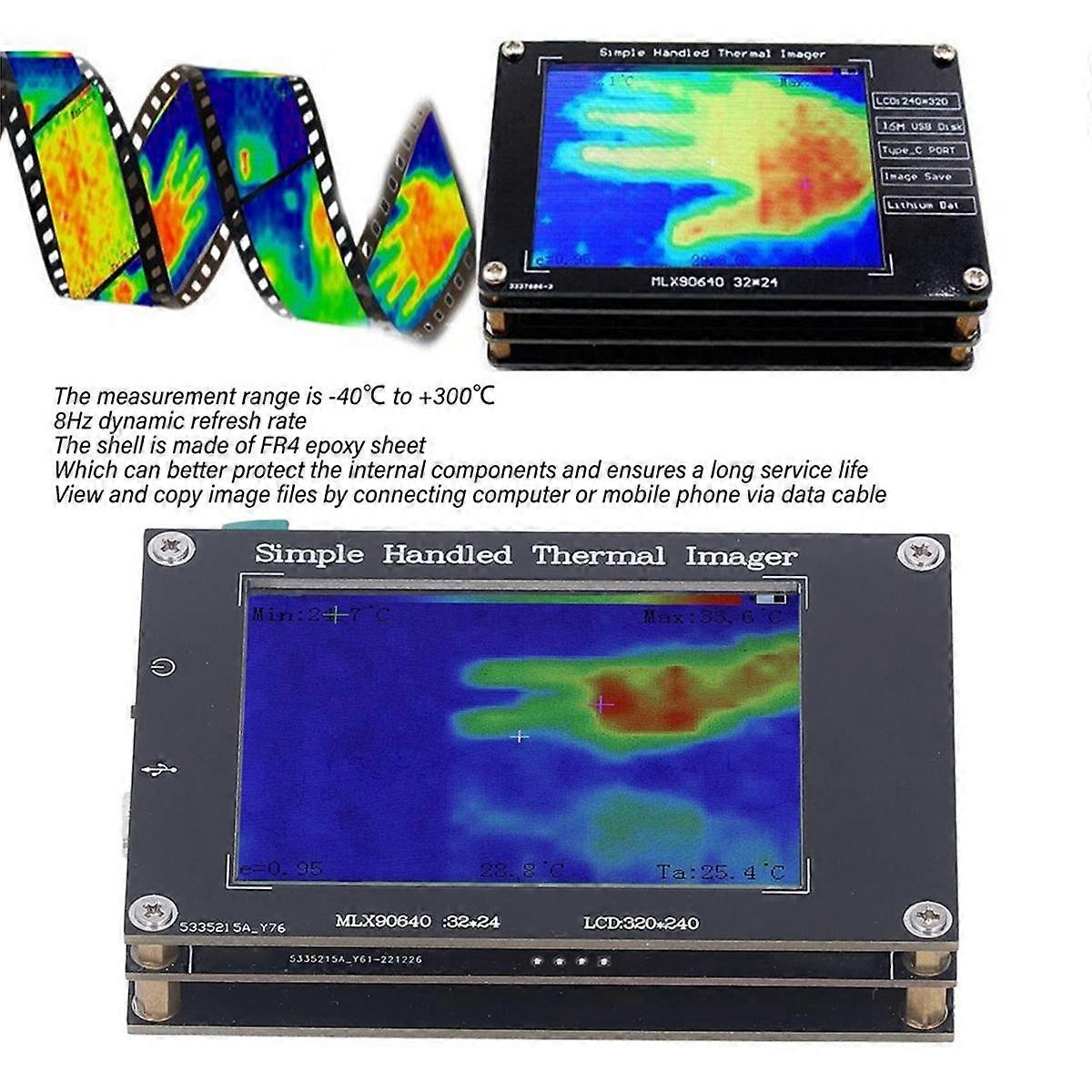 Professional Thermal Imager Cam 3.2 Inch Screen Portable Handheld ...