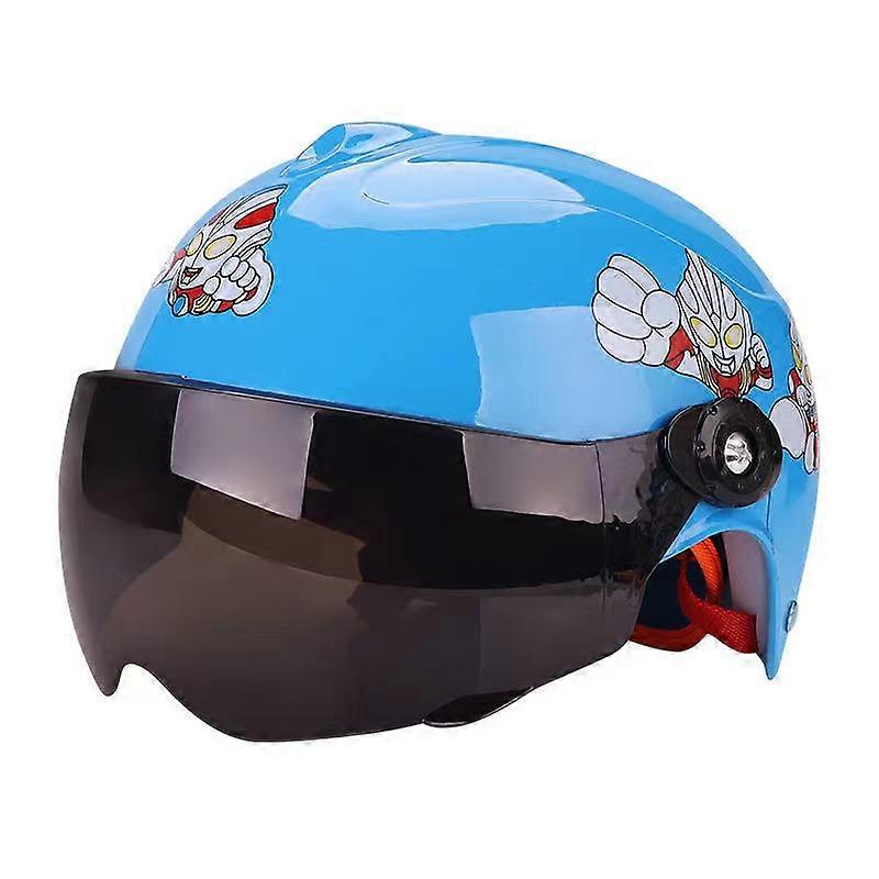 Boy and girl cartoon motorcycle helmet half face helmets motor motors kids helmet bicycle visor cod Pink