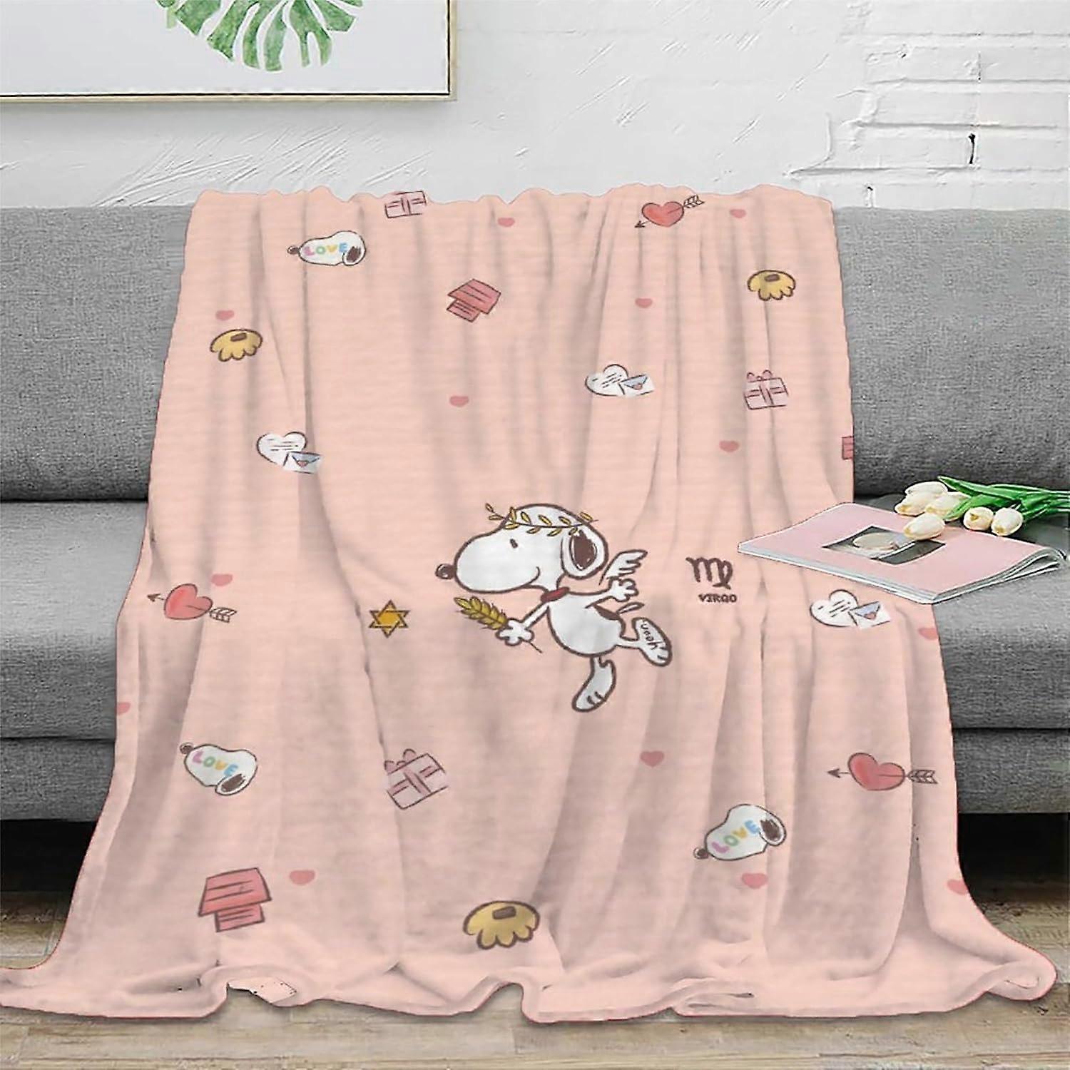 Cobertor de lã felpudo quente Snoopy Throw Cobertor de pelúcia quente ultra macio Microfibra Cobertores aconchegantes para sofá Cobertor de sofá grosso e felpudo G-19