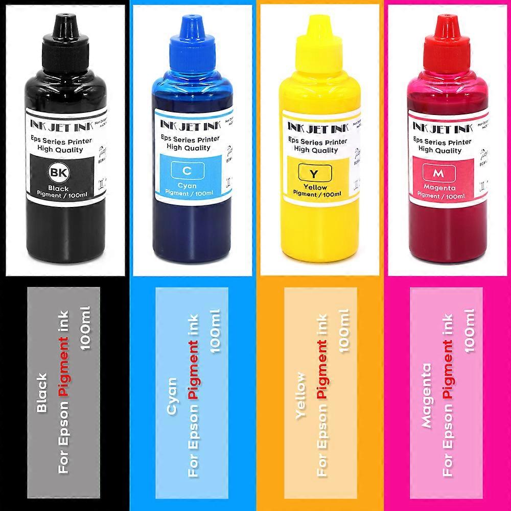 4Color*100ML 252 27 Pigment Ink for Epson WorkForce WF-3640 WF-7110 WF-7620 WF-7610 WF-3620 WF-7710 WF-7720 WF-7210