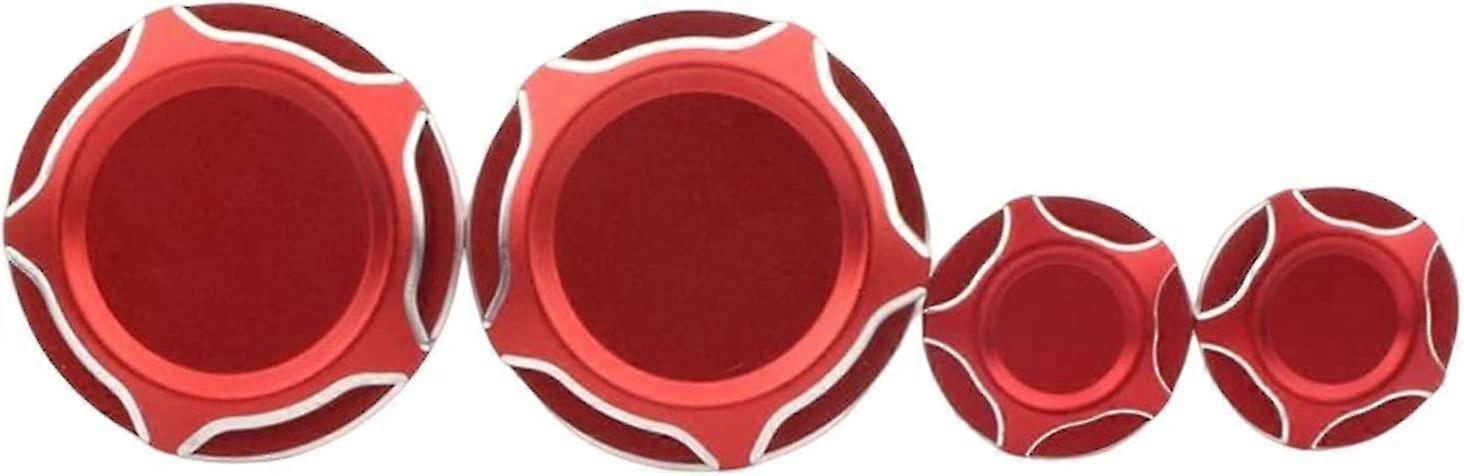 4x Cnc Aluminum Frame Hole Cap Cover Plug Bolts Protector Replacement For 400 800 1100 Durable Motorcycle Accessories, Red