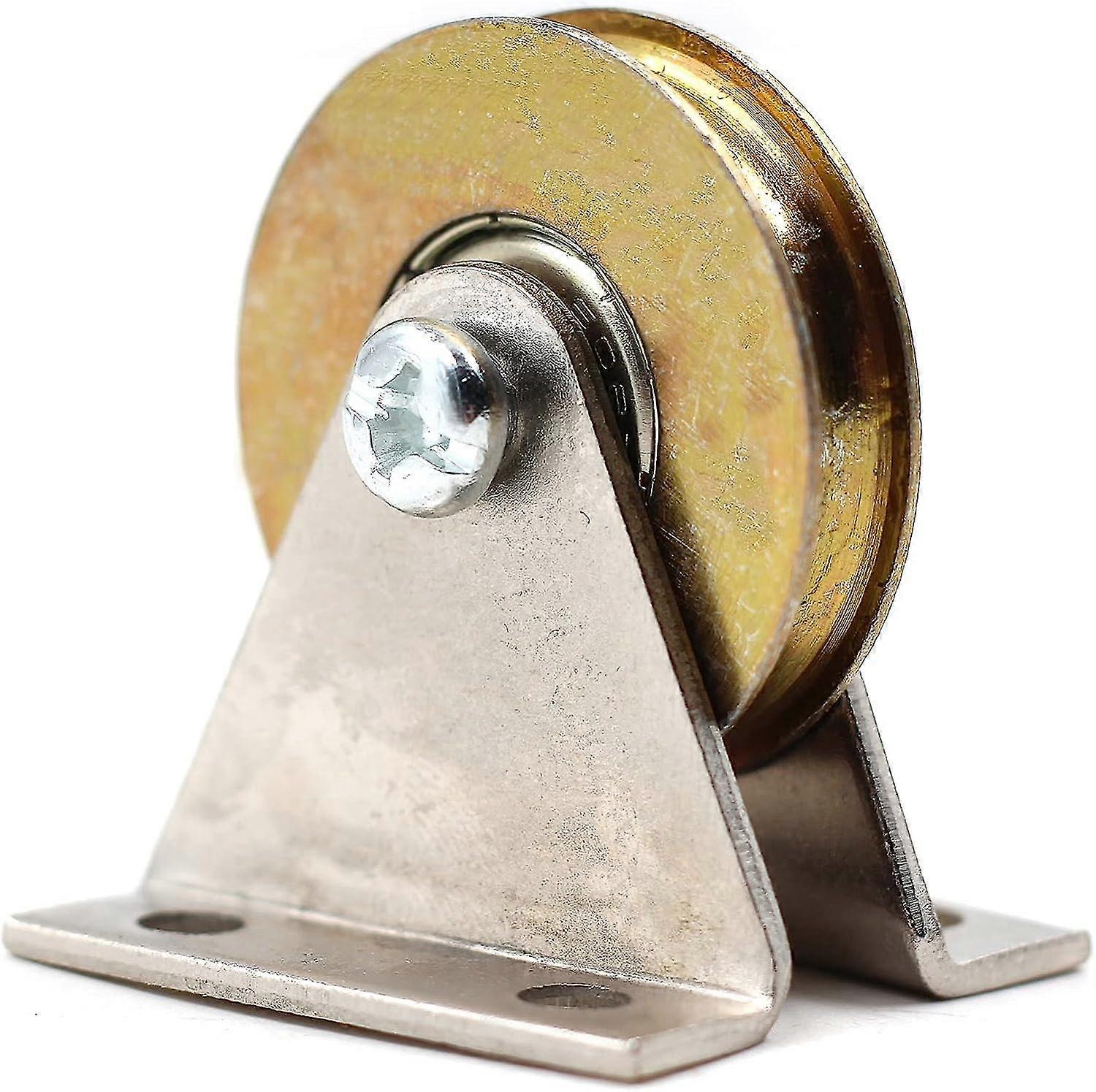 Wall Cable Pulley - 1.5" Diameter - Flat Mounting Block - Working Load: 100kg (type L)