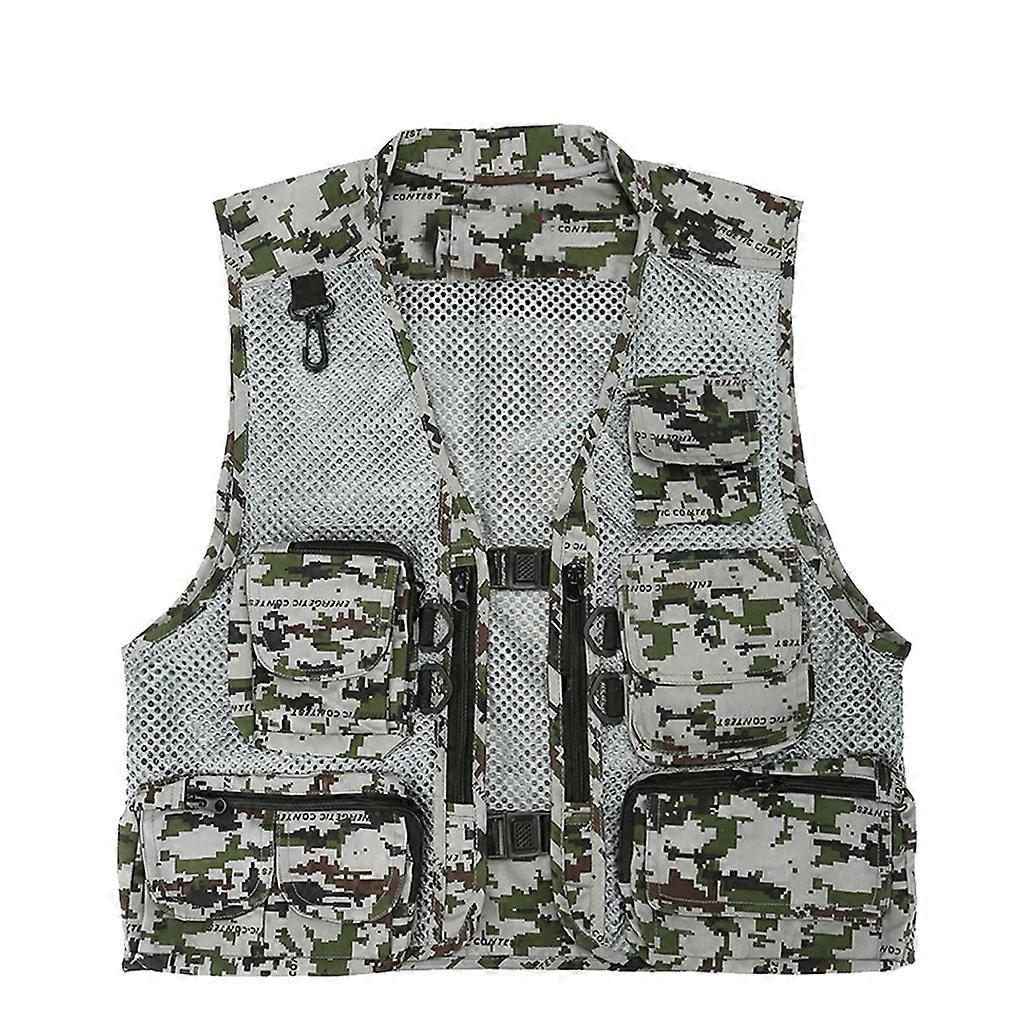 Herren Mesh Multi Pockets Weste Sommer Mesh Atmungsaktive Fotografie Weste
