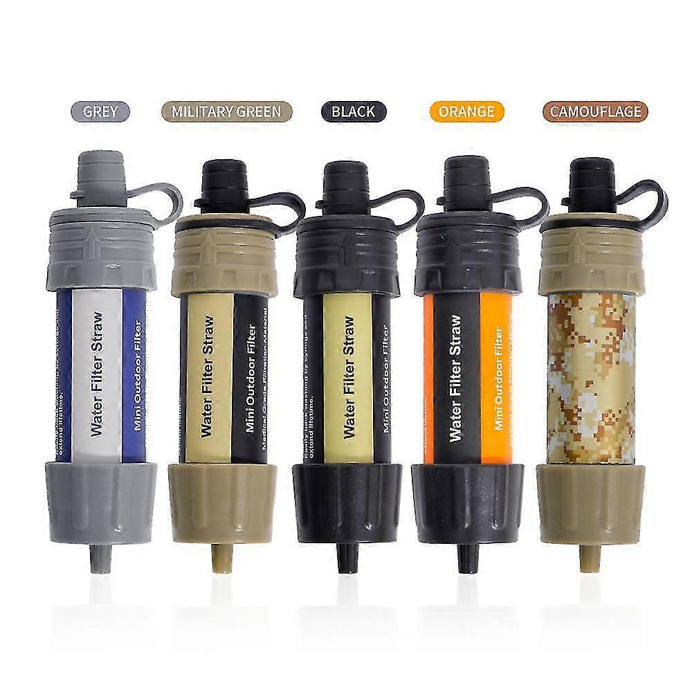 Grigio esterno Sopravvivenza Filtro acqua Cannucce Attrezzatura da campeggio Depuratore d'acqua Sistema di filtrazione dell'acqua E
