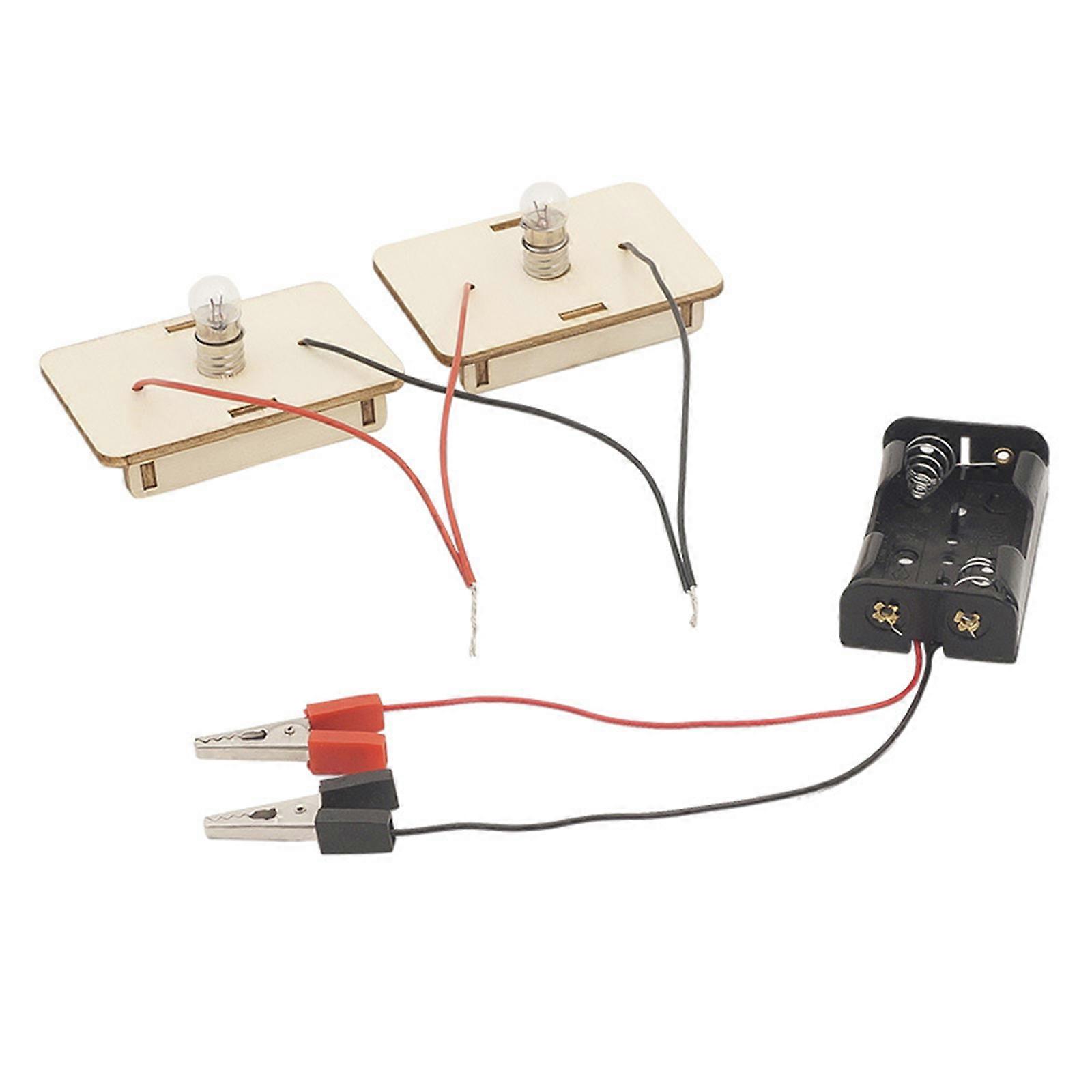 木製の楽しい物理学実験自家製の基本シリーズと並列回路DIY STEM材料、子供のためのホームスクール教育キット