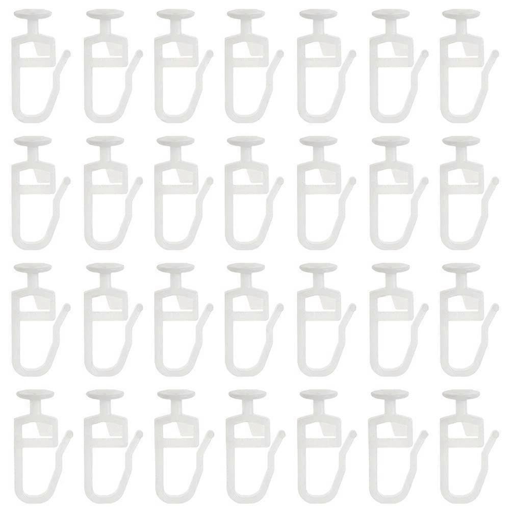 100Pcs Rail Glider Curtain Glider Pleat Glider 11 mm Head with Pleat Hook for Curtain Rails Curtain Boards Curtain Runners - White