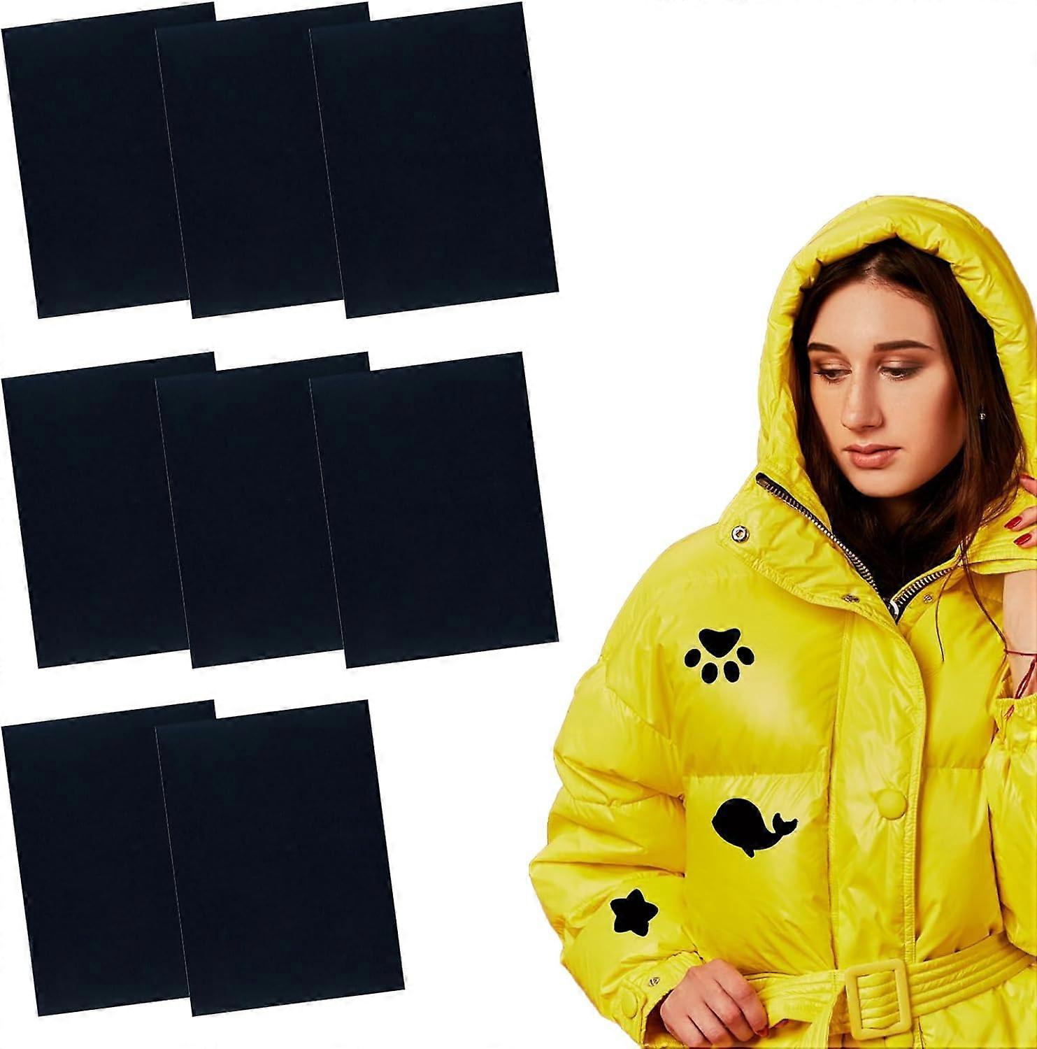 8 Pcs Nylon Repair Patches, 20 x 15 cm Self-Adhesive Nylon Patches, Waterproof Repair Patches for Down Jackets