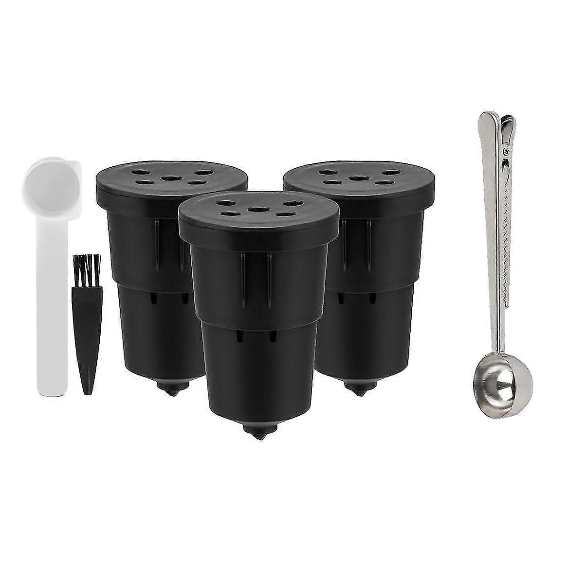 Refillable Coffee Filter Cup Kit Reusable Coffee Pod Filled Capsule Compatible With 1.0 K Cup Coffee