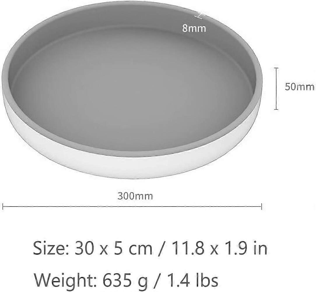 Multi-Function Rotating Spice Rack for Kitchen Storage, Rotating Condiment and Condiment Rack Gray and White (1 Pack, Gray)