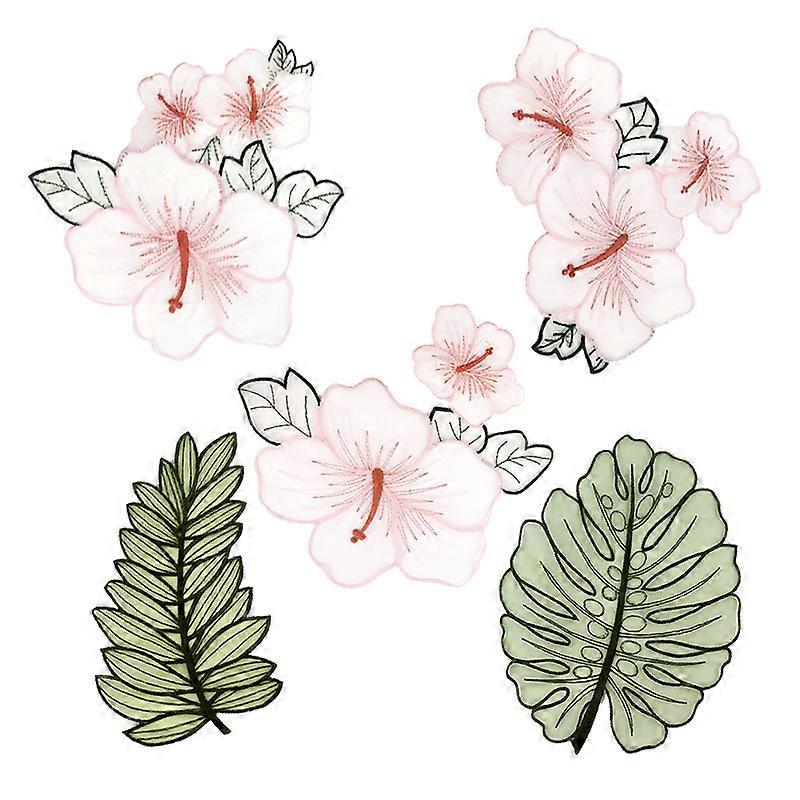 Flower Lace Clothing Embroidery Applique Diy Craft Patch Flower Leaf Patch