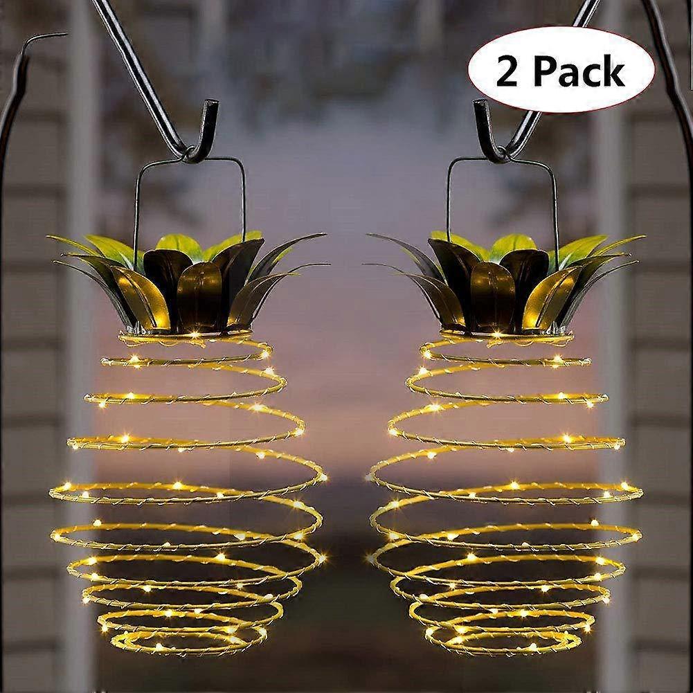 2pcs Outdoor Solar Lantern Led Spiral Hanging