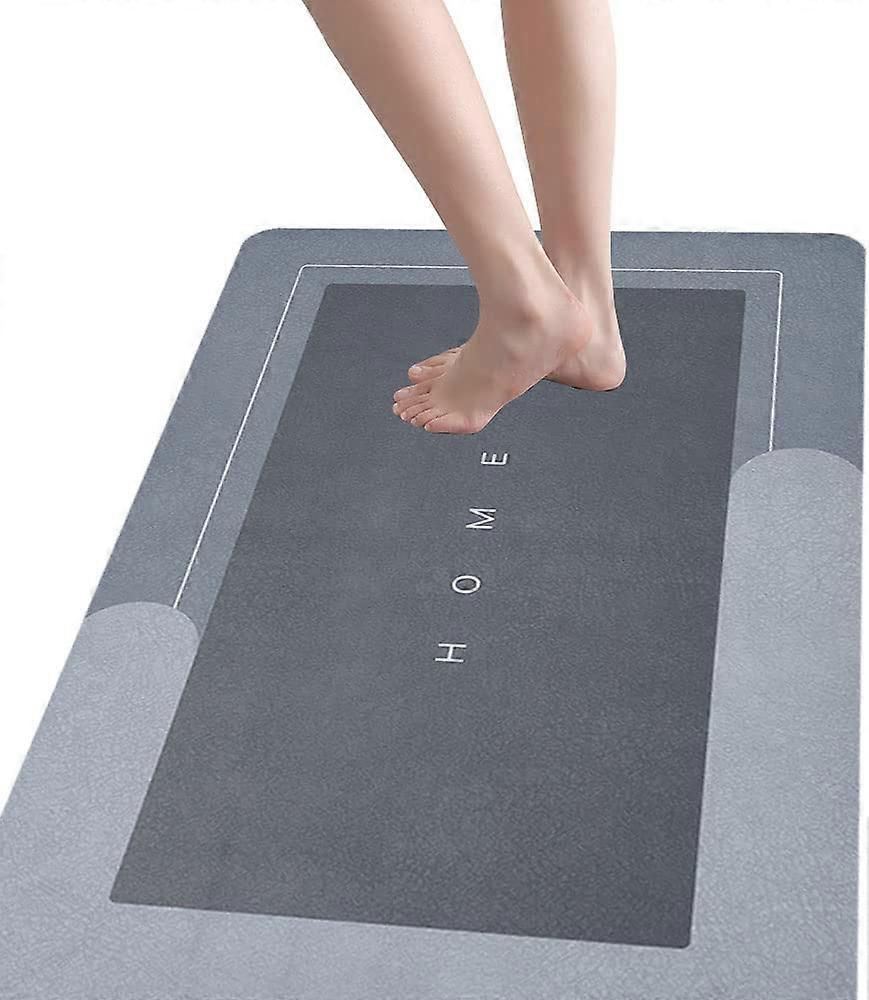 Absorbent Non-Slip Bath Mat (40_x_60_cm, Square - Blue)
