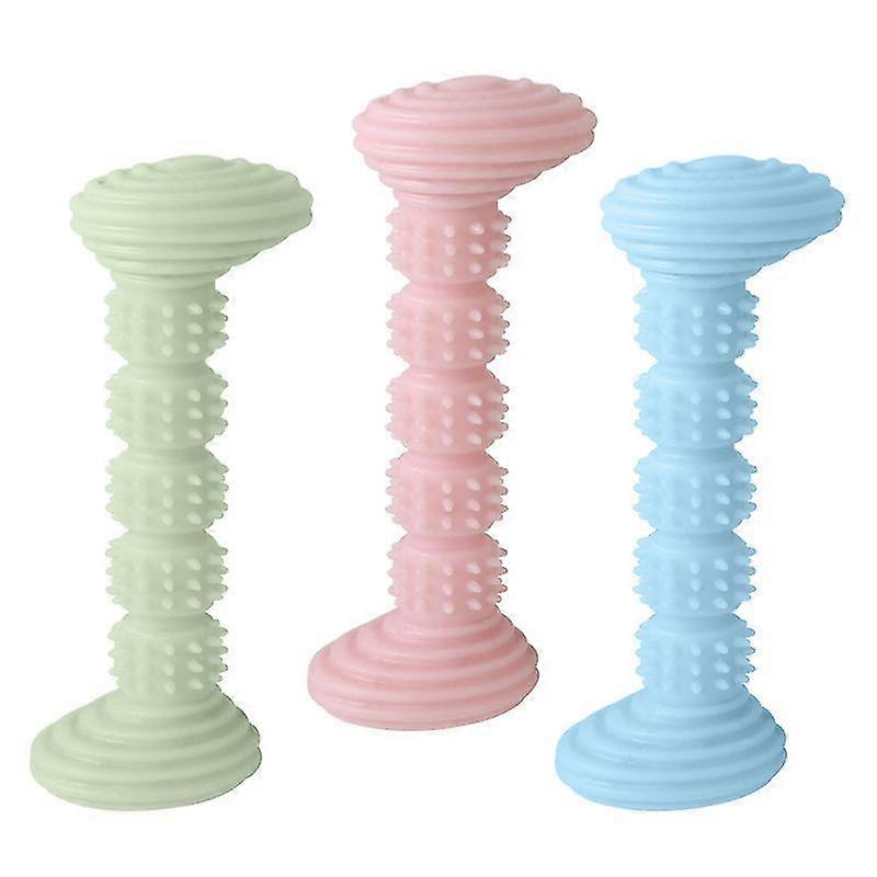 3pcs Puppy Teething Dental Chew Toy Dumbbell Bone Shape Puppy Teething Toy Durable Interactive Dog Toy