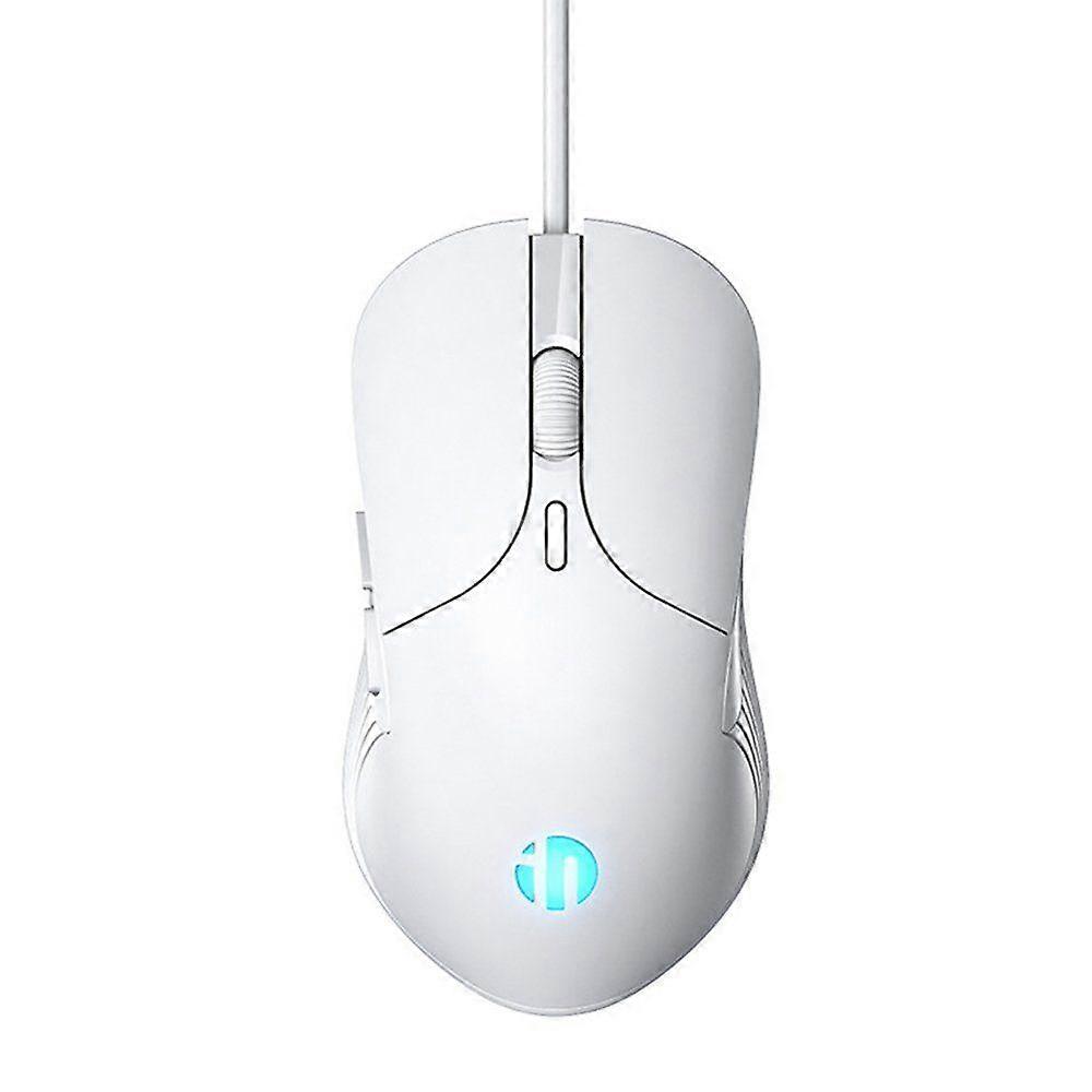 (White) Wired PC Mouse, Silent Click