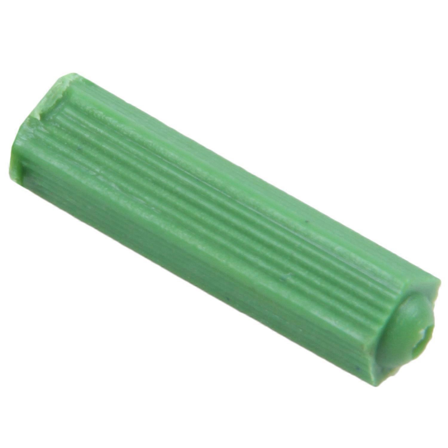 500 Pcs Green Masonry Screw Fixing Wall Anchor Plugs 6mm x 27mm