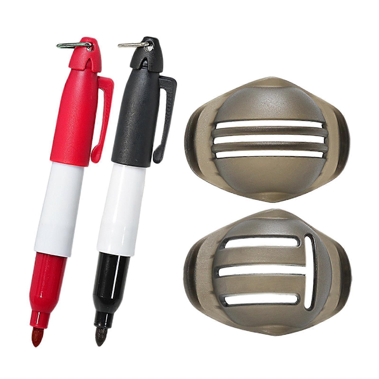 2x Golf Ball Marker Set Putter Putting Golf Ball Alignment Tool for Gift Men
