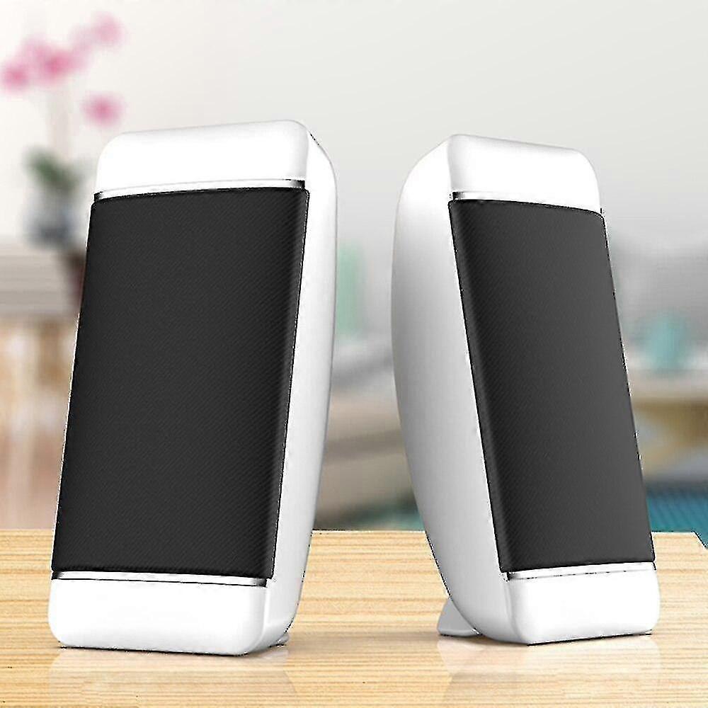Computer Speaker Stereo Deep Bass Speaker For Pc Notebook R Music Speaker|portable Speakers(white )