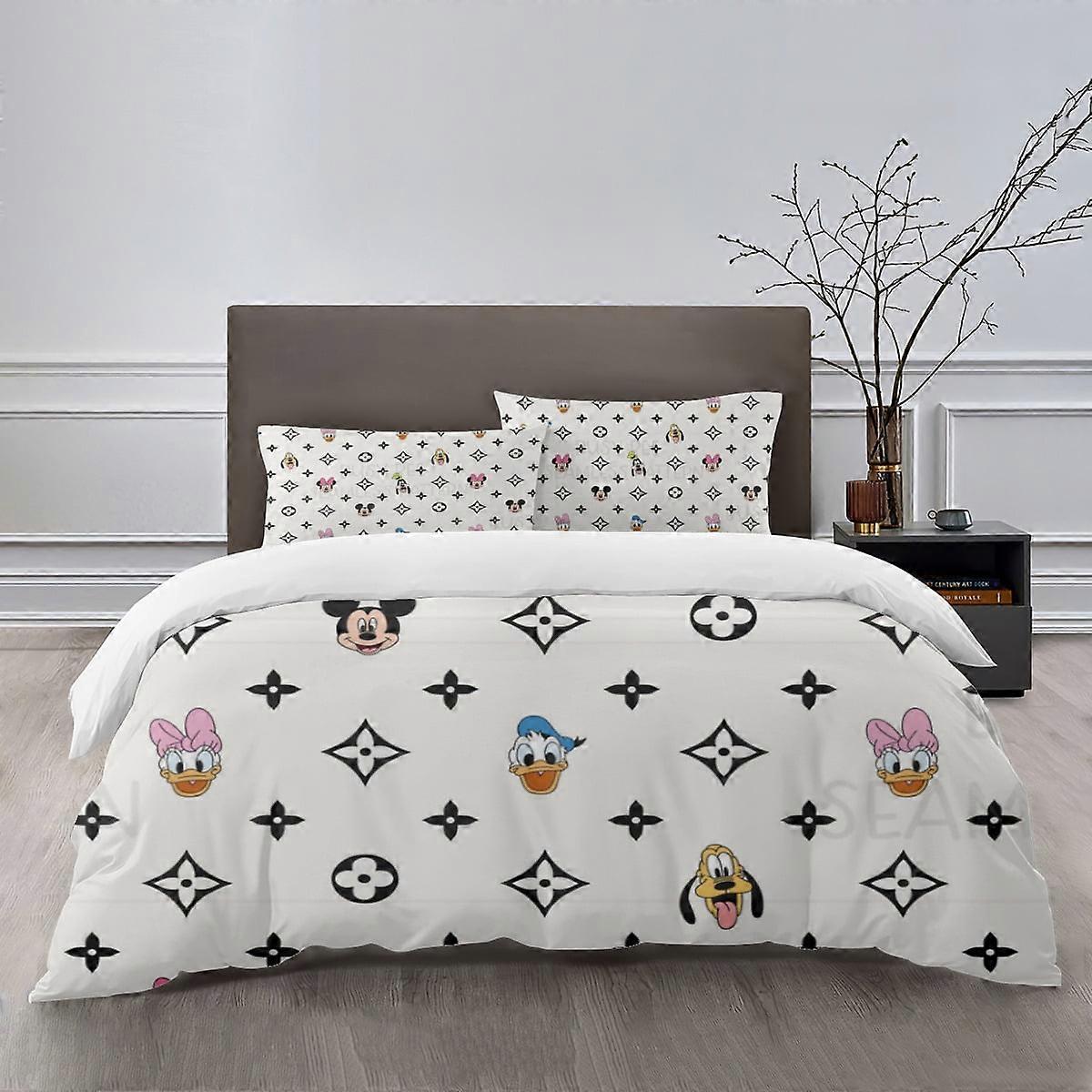 Bedding set XU264 Mickey Mouse Bedding Sets Bed Cartoon Duvet Cover Lightweight 3 Piece Bet Set (1 Duvet Cover and 2 Pillowcases) PW264