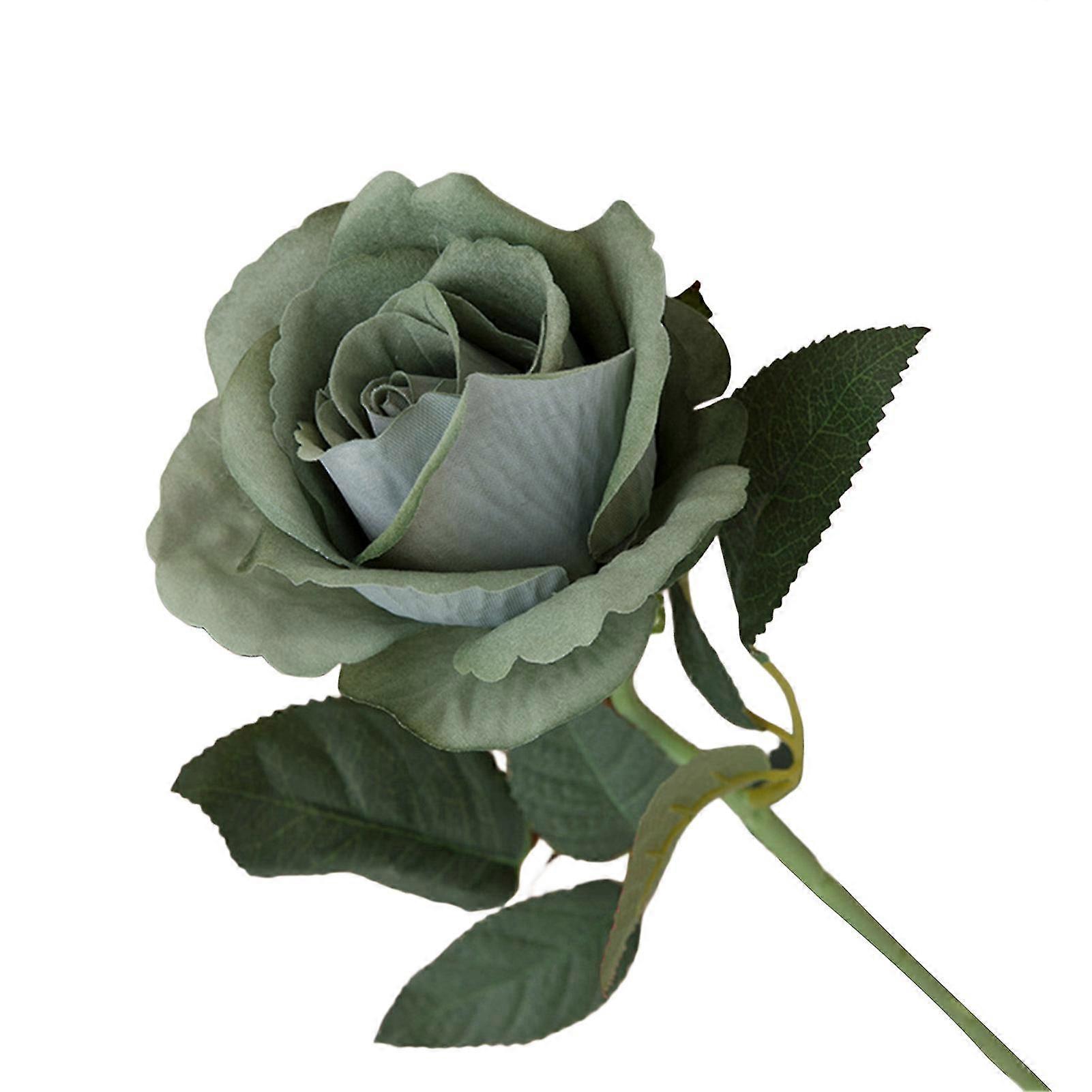 7 قطع الورود البيضاء الزهور الاصطناعية محاكاة الأزهار المفروشات المنزلية لوازم الزفاف لعيد ميلاد عيد الحب